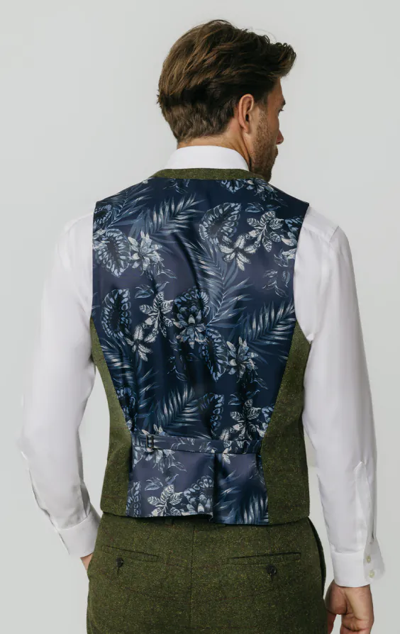Groen geruite tweed gilet - photo 2