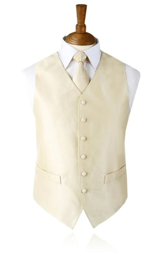 Jongens Gilet Goud in Poly Dupion - photo 1 Jongens Gilet Goud in Poly Dupion - photo 1