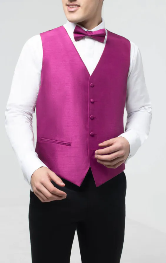 Paars poly dupion gilet - photo 1