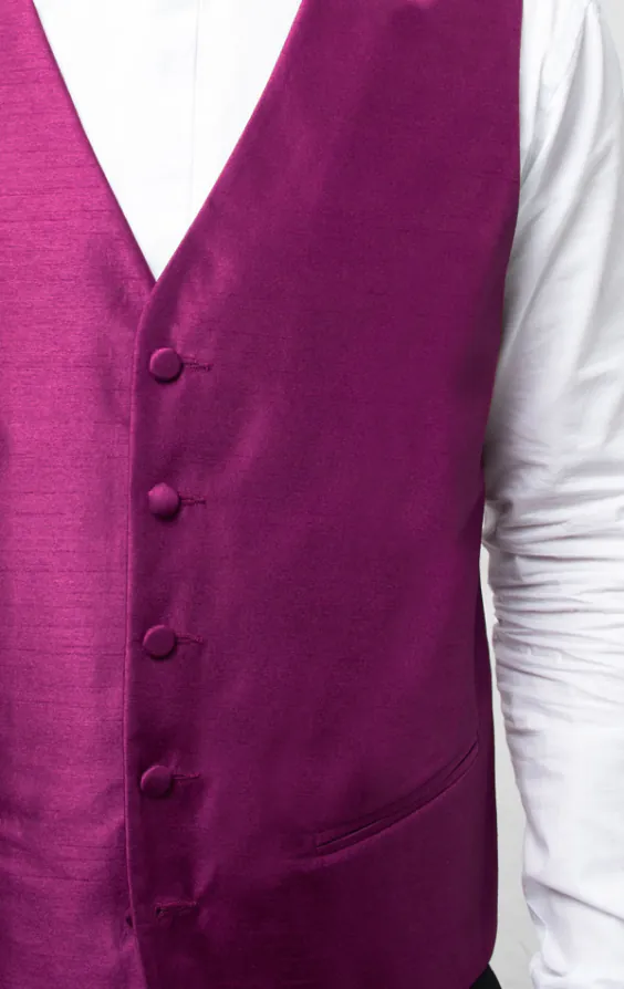 Paars poly dupion gilet - photo 2