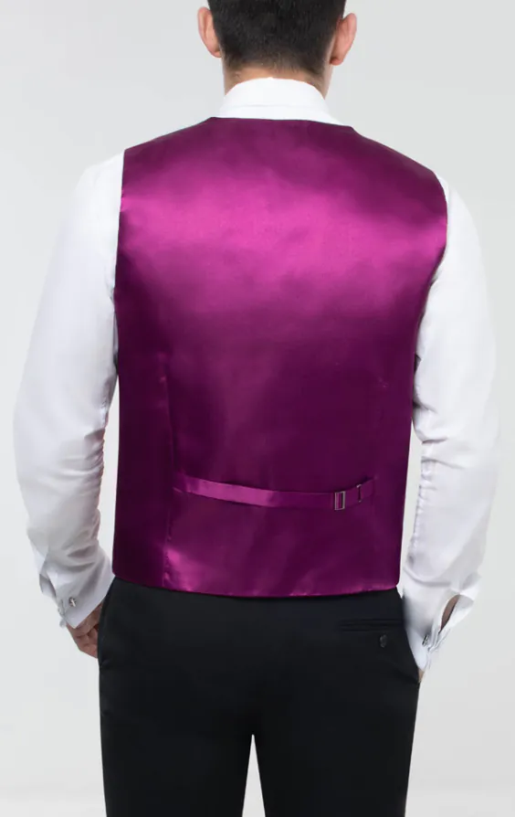 Paars poly dupion gilet - photo 3
