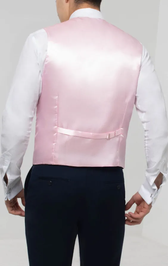 Licht roze gilet van dupion stof - photo 4 Licht roze gilet van dupion stof - photo 4