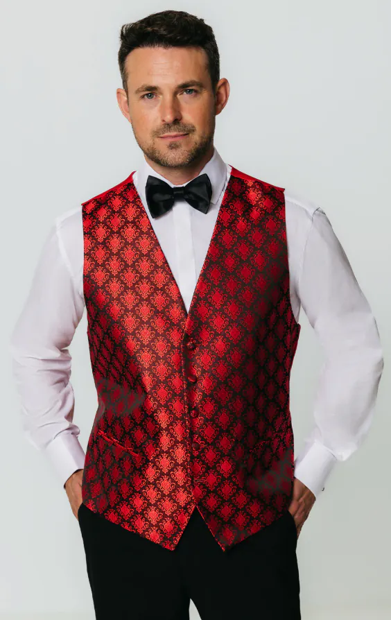 Rode gilet met Renaissance dessin Rode gilet met Renaissance dessin