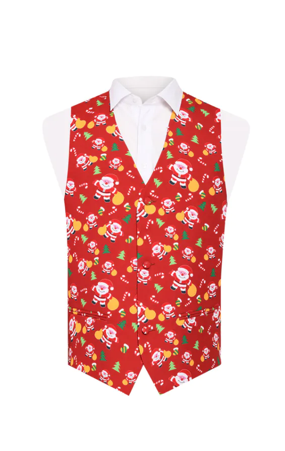 'Happy Santa Claus' feestelijke kerst gilet voor jongens