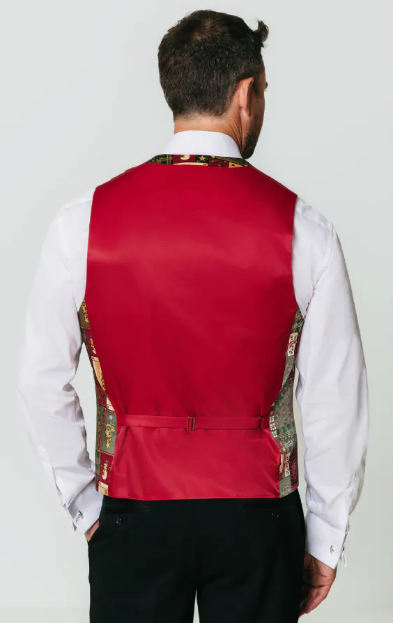 Groene vintage kerstmis print vest - beperkte editie - photo 2 Groene vintage kerstmis print vest - beperkte editie - photo 2