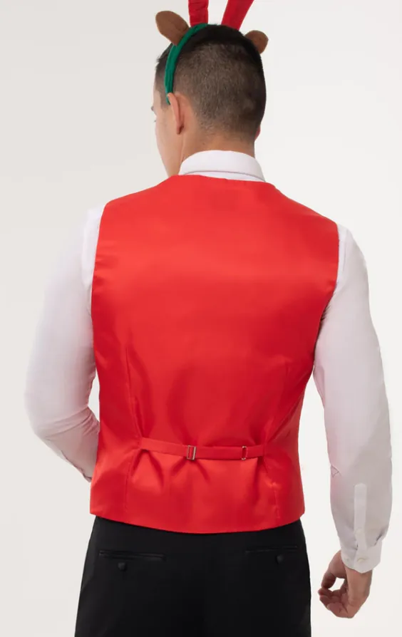 'Festive Fun' rood kerst gilet - photo 2 'Festive Fun' rood kerst gilet - photo 2
