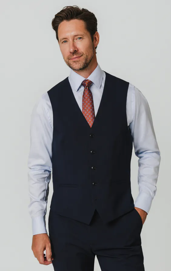 Marineblauw gilet