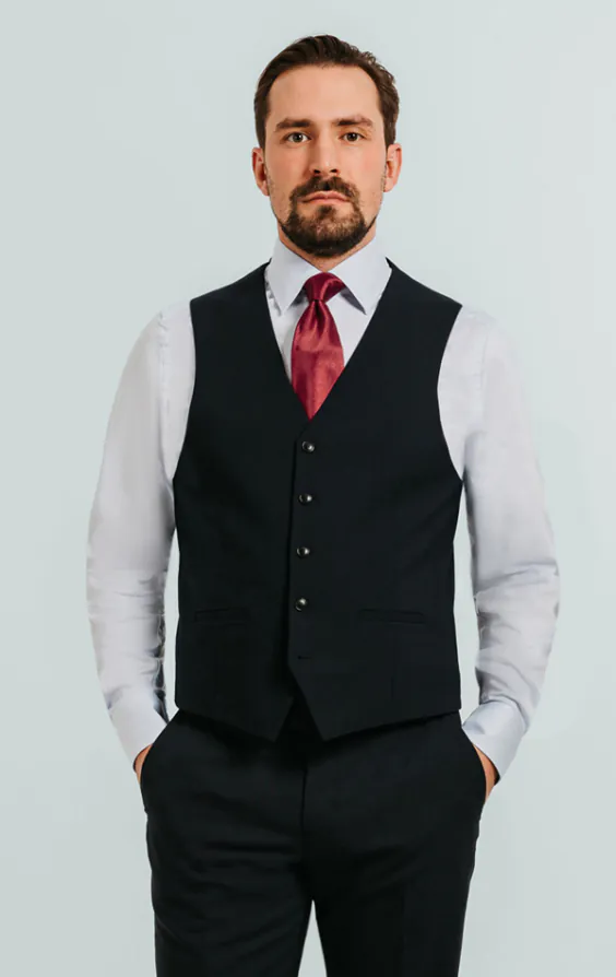 Marineblauw gilet