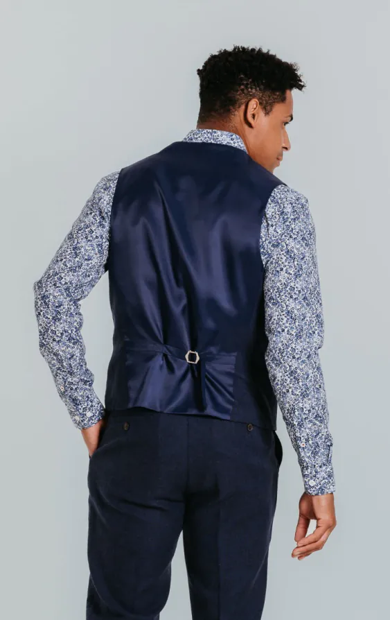 Navy linnen gilet - photo 2