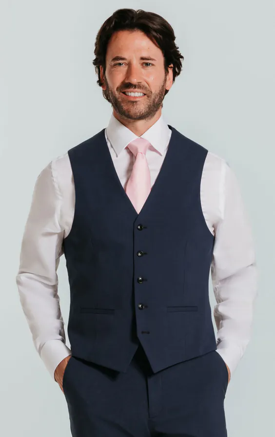 Middenblauw Gilet Middenblauw Gilet