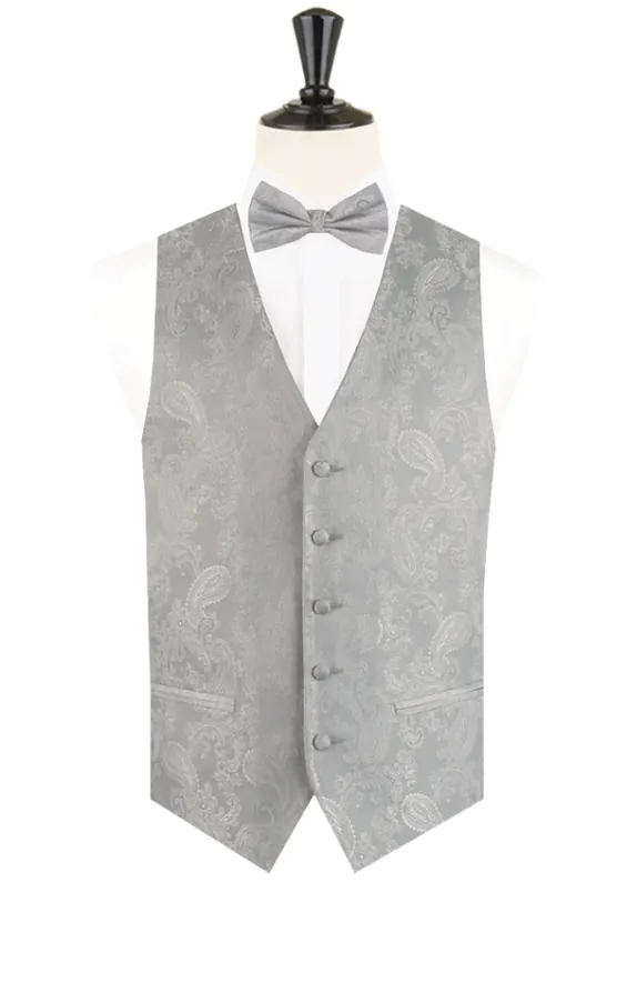 Zilver paisley jongens gilet - photo 2