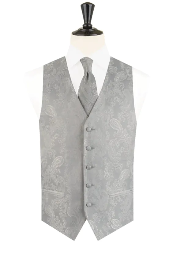 Zilver paisley jongens gilet - photo 3
