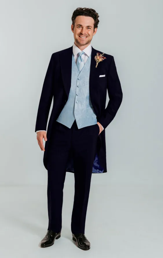 Licht blauw paisley gilet - photo 1