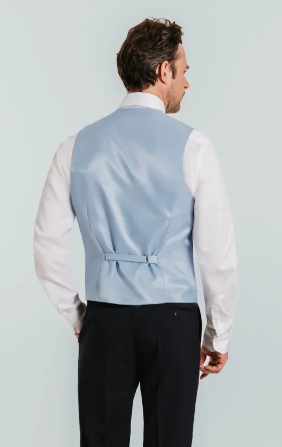 Licht blauw paisley gilet - photo 3
