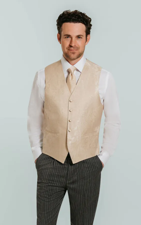 Aspen goudkleurige paisley gilet