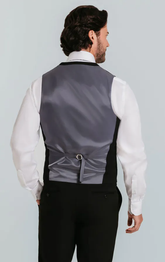 Zwart slank gesneden gilet - photo 2