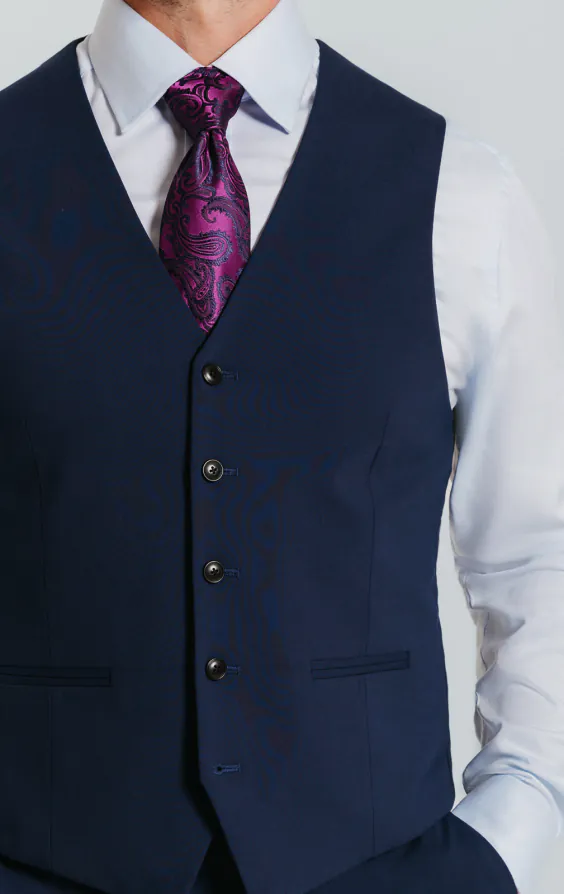 Blauw slimfit gilet - photo 1