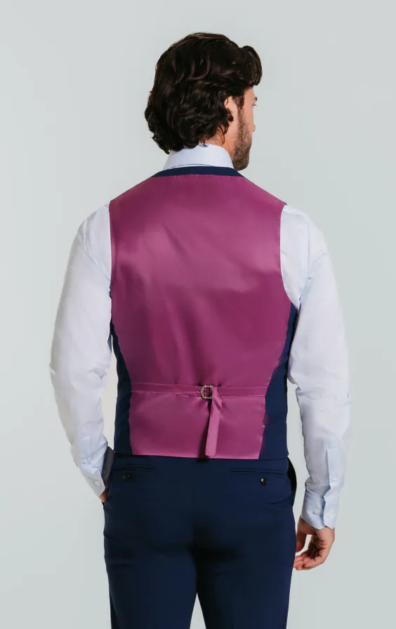 Blauw slimfit gilet - photo 2