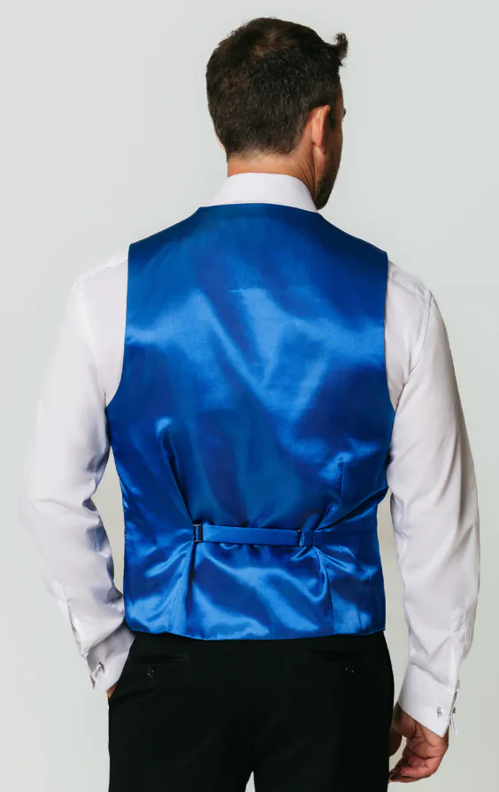 Gilet met blauw victoriaans jacquard patroon - photo 2 Gilet met blauw victoriaans jacquard patroon - photo 2