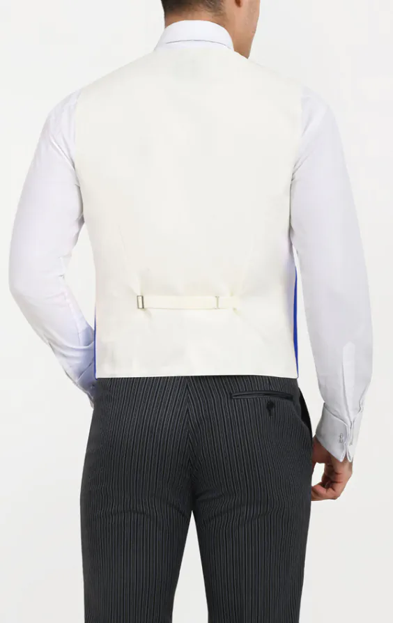 Koningsblauw gilet voor trouwpak - photo 1