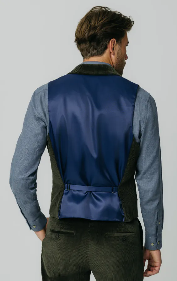 Groen corduroy gilet met revers kraag - photo 2 Groen corduroy gilet met revers kraag - photo 2