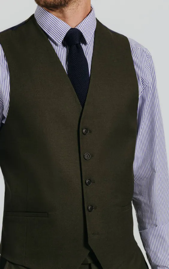 Donker groen twill gilet - photo 1 Donker groen twill gilet - photo 1