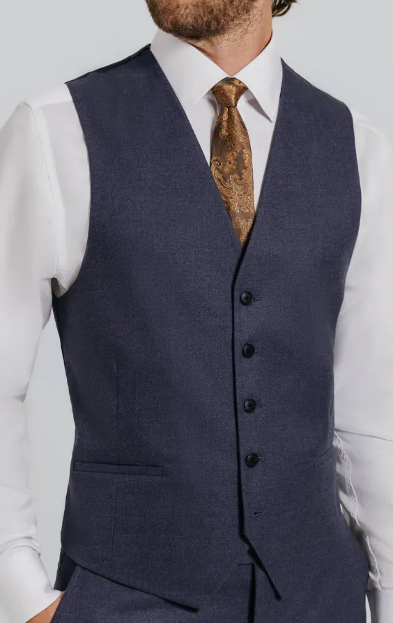 Donkerblauw twill gilet - photo 1