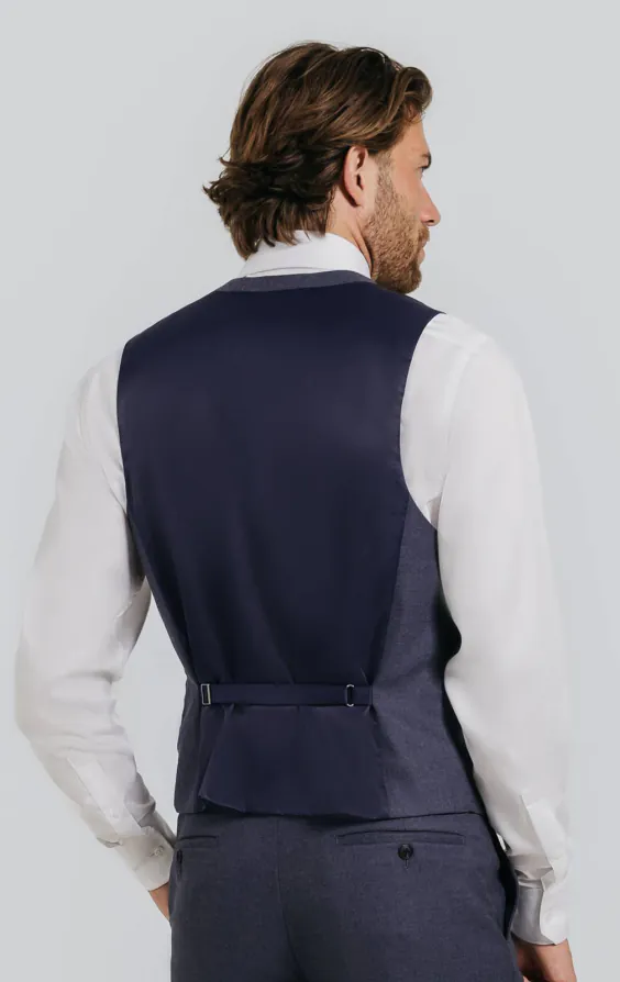 Donkerblauw twill gilet - photo 2