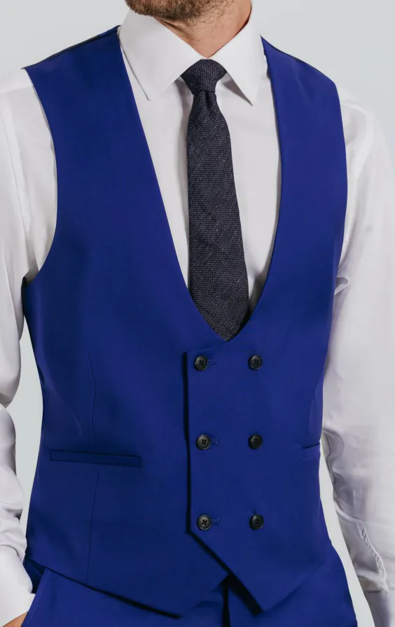 Hel blauw double breasted gilet - photo 1