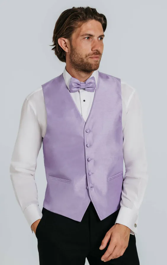 Lavendel poly dupion gilet