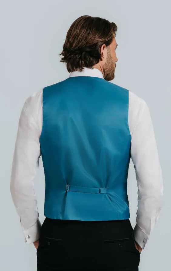 Turkoois poly dupion gilet - photo 2