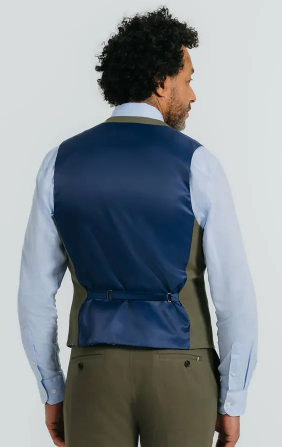 Groen linnen twill gilet - photo 2