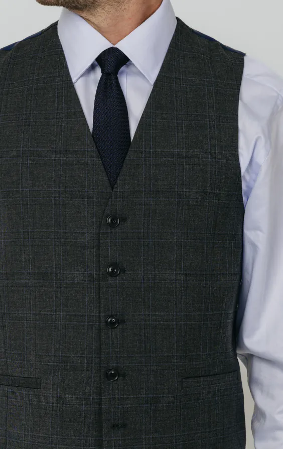 Antracietgrijs geruit gilet - photo 1