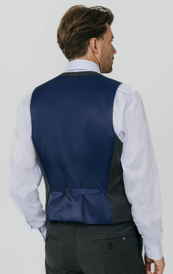 Antracietgrijs geruit gilet - photo 2