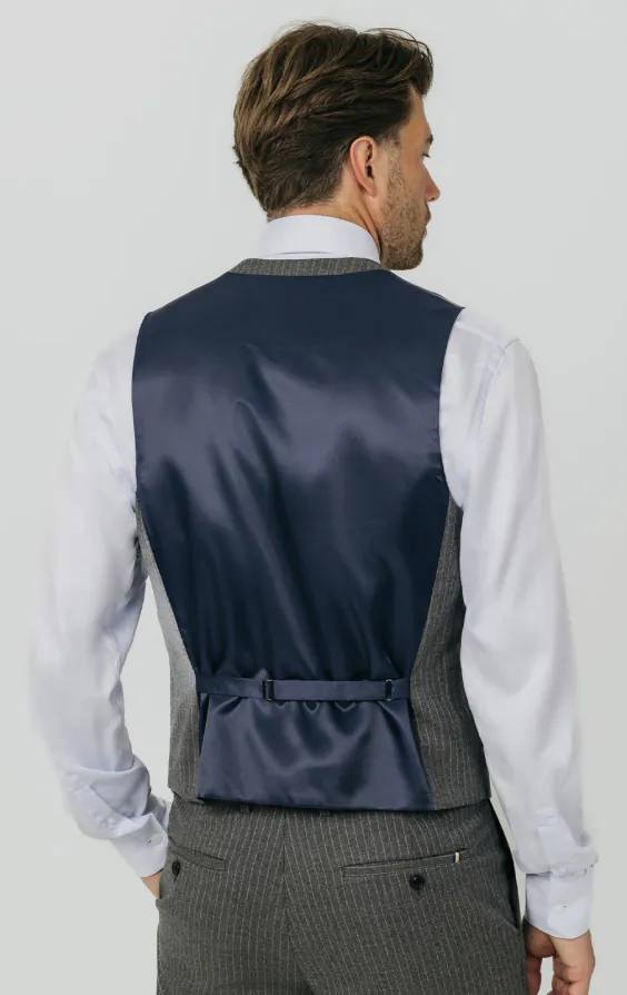 Antraciet krijtstreep gilet - photo 2 Antraciet krijtstreep gilet - photo 2