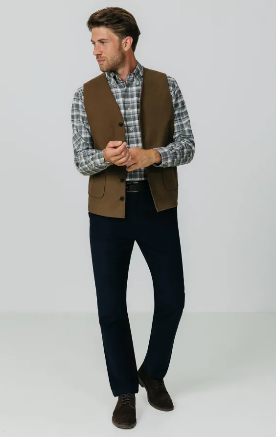 Taupe moleskin gilet - photo 1 Taupe moleskin gilet - photo 1