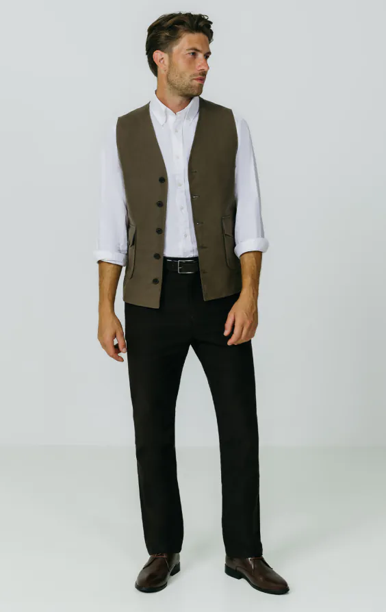 Olijf moleskin gilet - photo 1 Olijf moleskin gilet - photo 1