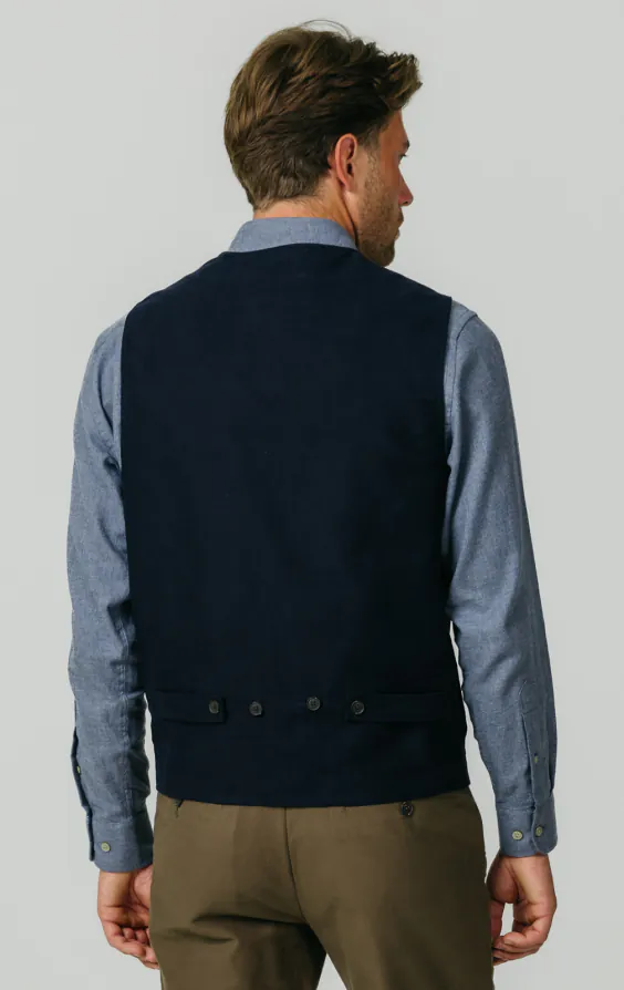 Marineblauw moleskin gilet - photo 2 Marineblauw moleskin gilet - photo 2