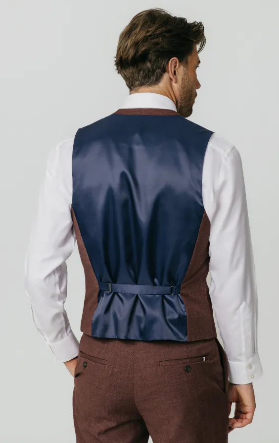 Donker rozenhout geweven gilet - photo 2 Donker rozenhout geweven gilet - photo 2