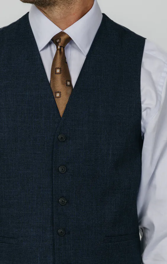 Blauw geweven gilet - photo 1 Blauw geweven gilet - photo 1