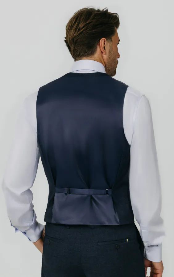 Blauw geweven gilet - photo 2 Blauw geweven gilet - photo 2