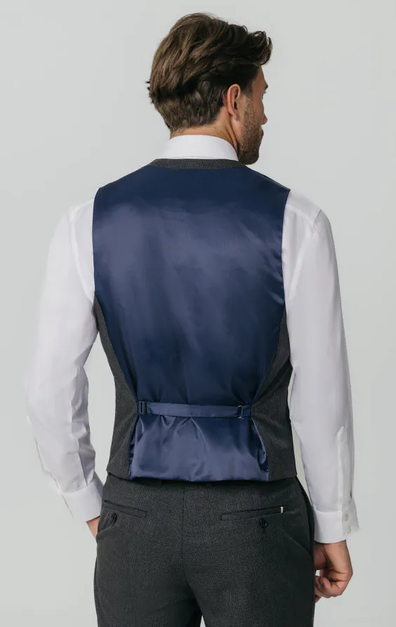 Charcoal Puppytooth geruit gilet - photo 2