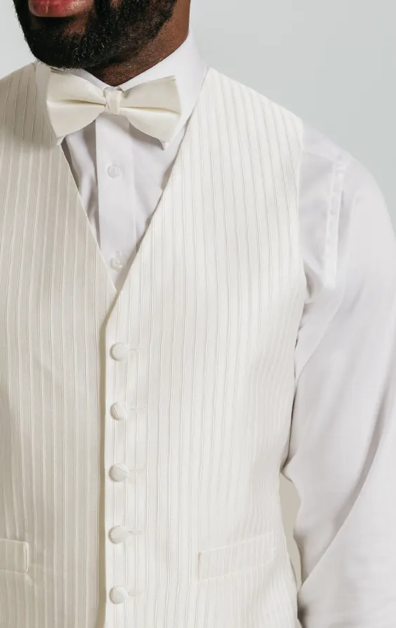Heirloom ivoor gestreept vest - photo 1