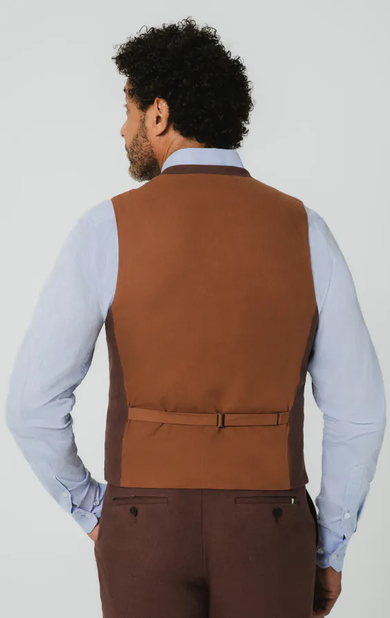 Mokka linnen gilet - photo 2 Mokka linnen gilet - photo 2
