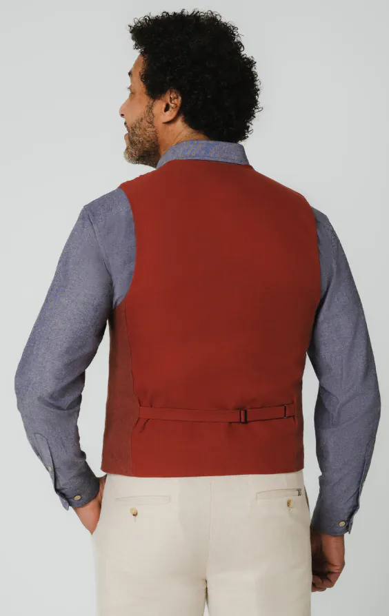 Terracotta linnen gilet - photo 3 Terracotta linnen gilet - photo 3
