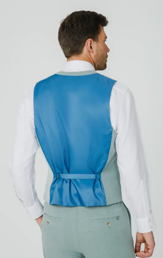 Mintgroen hopsack gilet - photo 2