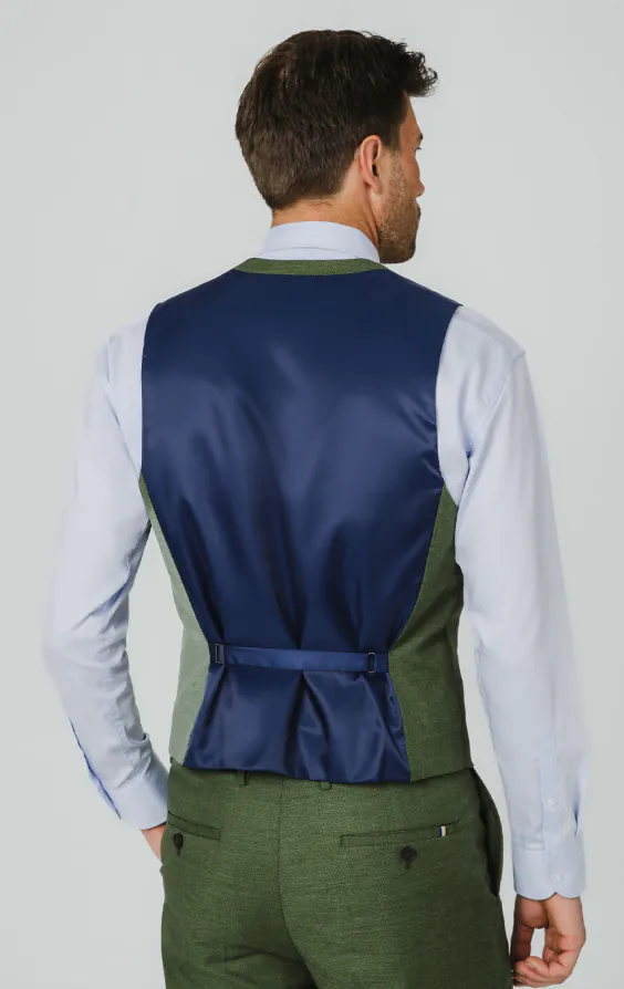 Dennengroen getextureerd geweven gilet - photo 2 Dennengroen getextureerd geweven gilet - photo 2