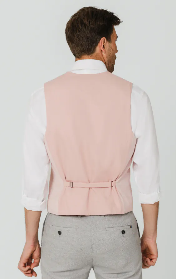 Lichtroze getextureerd geweven gilet - photo 2 Lichtroze getextureerd geweven gilet - photo 2