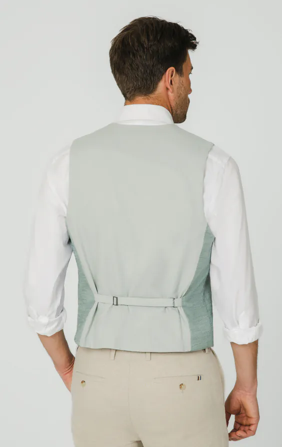 Aquagroen getextureerd geweven gilet - photo 2 Aquagroen getextureerd geweven gilet - photo 2
