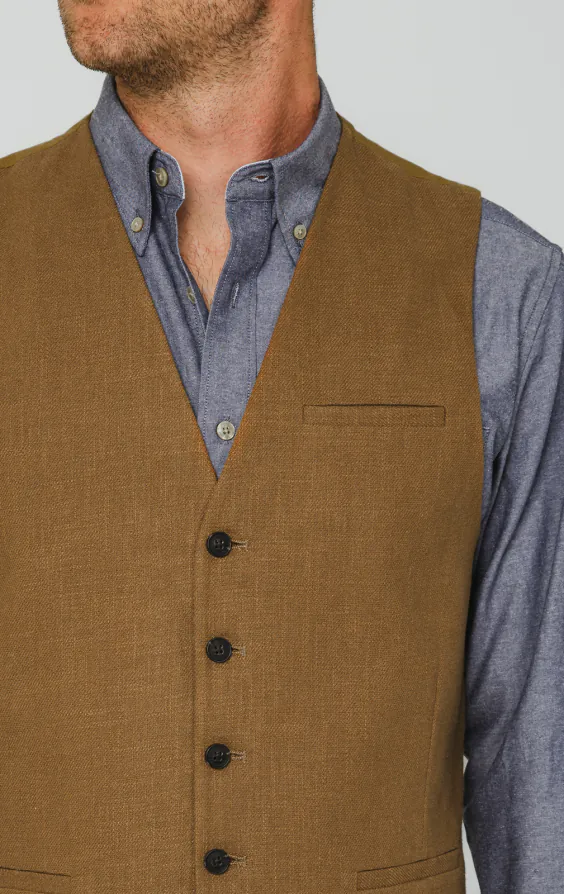 Middenbruin ramie gilet - photo 1 Middenbruin ramie gilet - photo 1